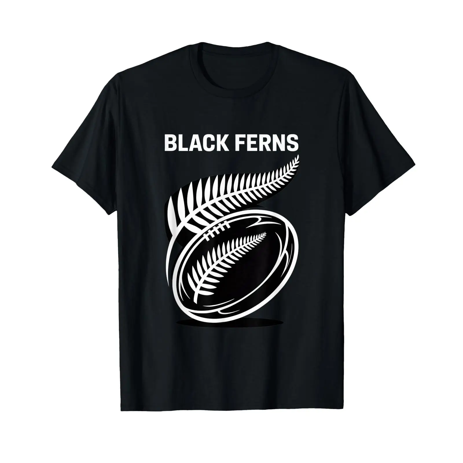 Women'S Fashion Rugby Shirt - เสื้อยืดรักบี้นิวซีแลนด์ แบล็คเฟิร์นส์ สำหรับผู้หญิงและผู้ชาย สไตล์วินเทจ ลุคแฟชั่น ซักแล้วดูเก๋