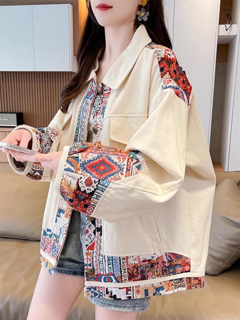 Women'S Fashion Utility Jacket - เสื้อแจ็คเก็ตยูทิลิตี้ Spliced สุดอินเทรนด์ | Retro Oversize