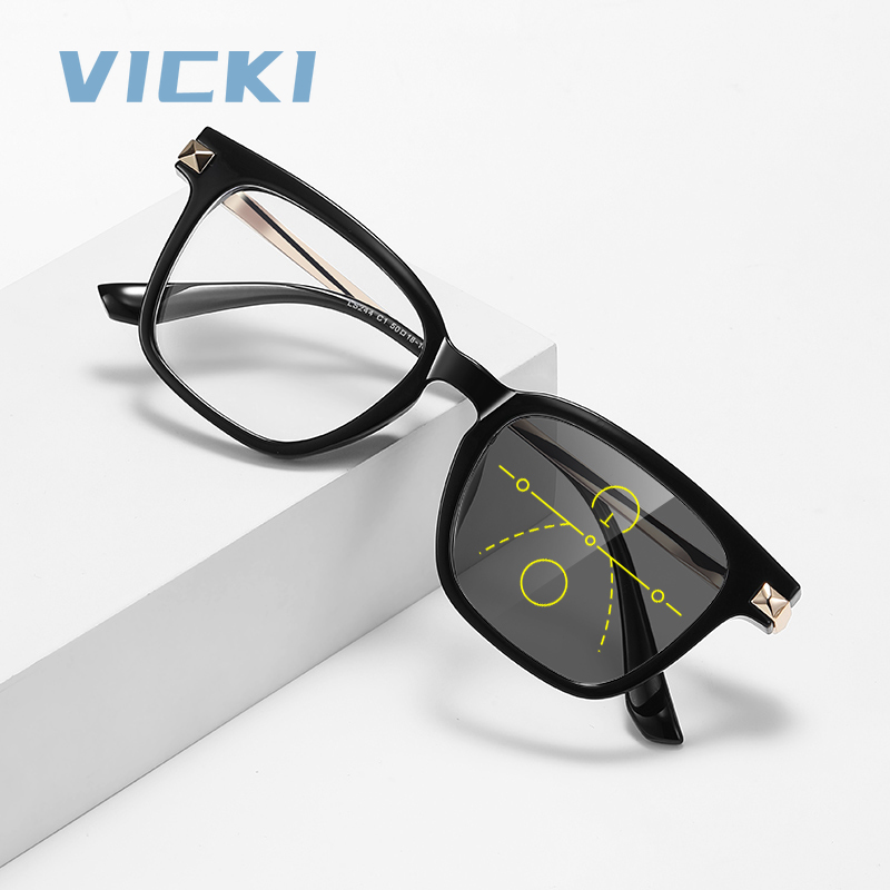 Women'S Fashion Glasses With Clear Lenses - VICKI กรอบชายและหญิง, การออกแบบที่ทันสมัย, เลนส์ป้องกันแสงสะท้อน TR90, การสั่งซื้อที่ปรับแต่งได้,