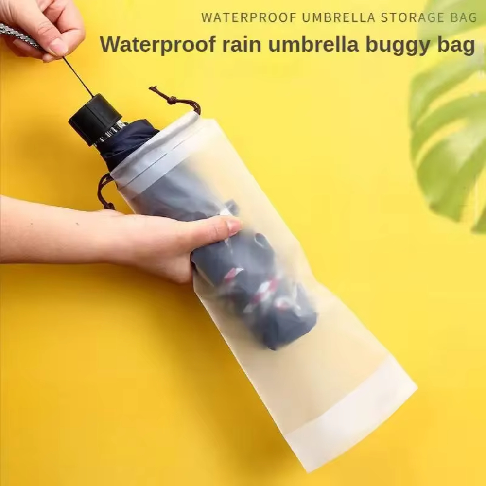Women'S Fashion Umbrella - ถุงใส่ร่มกันน้ำใช้ในรถ, ถุงพลาสติกโปร่งแสงกระเป๋าหูรูดกระเป๋าเก็บของใช้ติดรถ10ชิ้น
