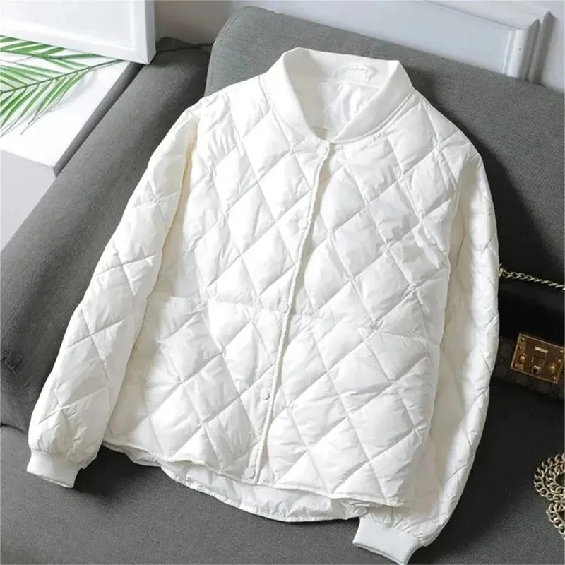 Women'S Fashion Quilted Jacket - เสื้อแจ็คเก็ตผ้าฝ้ายบุใยสังเคราะห์น้ำหนักเบาพิเศษแฟชั่นใหม่ปี 2026 สำหรับผู้หญิง แจ็คเก็ตผ้าฝ้ายแบบสั้นทรงควิลท์ แจ็คเก็ตผ้าฝ้ายแบบกระดุมแถวเดียวสำหรับฤดูใบไม้ร่วง