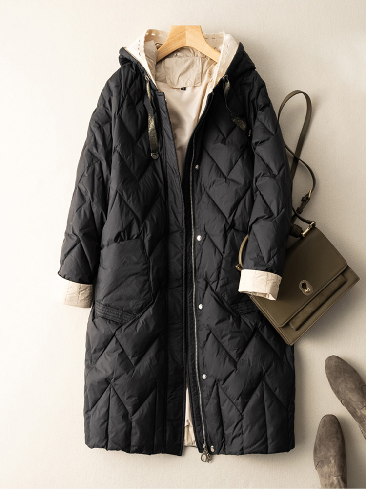 Women'S Fashion Quilted Jacket - SEDUTMO ยาวเป็ดฤดูหนาวลงเสื้อแจ็คเก็ตผู้หญิง Quilted WARM OVERSIZE หนา