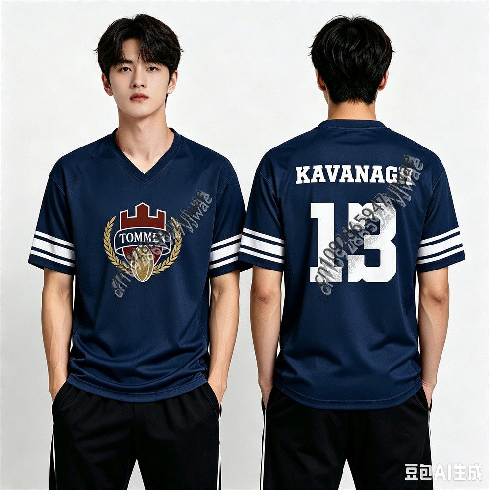 Women'S Fashion Rugby Shirt - บอยส์ ออฟ ทอมเมน ซีรีส์เสื้อรักบี้บิ๊กส์ 10 คาแวนagh13