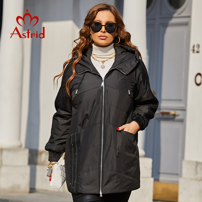 Women'S Fashion Quilted Jacket - Astrid 2022ฤดูใบไม้ผลิผู้หญิง Parkas Plus ขนาดเบาะ Coats