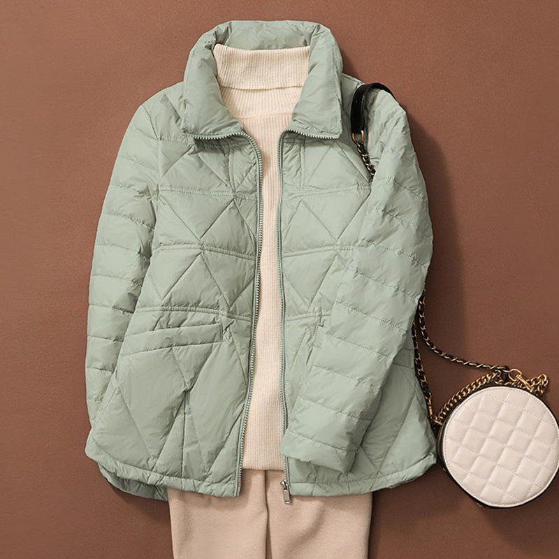 Women'S Fashion Quilted Jacket - SEDUTMO เป็ดฤดูหนาวลงเสื้อผู้หญิง Quilted บางสั้นเสื้อลําลองฤดูใบไม้ร่วง Oversize แฟชั่นกระเป๋าปักเป้า