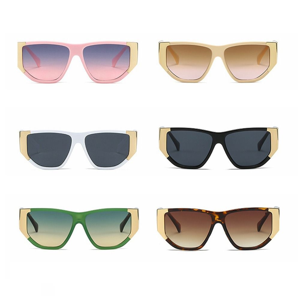 Women'S Fashion Glasses With Clear Lenses - แว่นกันแดด PC เลนส์ไล่เฉดสี ป้องกันแสงสะท้อน กรอบใหญ่ ป้องกันรังสียูวี