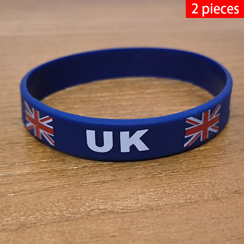 2ชิ้นธงชาติอังกฤษกำไลข้อมือซิล - Women Fashion Uk บทวิจารณ์และราคา
