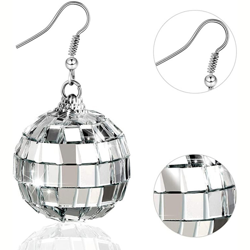 31BB Disco Ball ต่างหู Dangle  - Women'S Fashion Of The 70S บทวิจารณ์และราคา