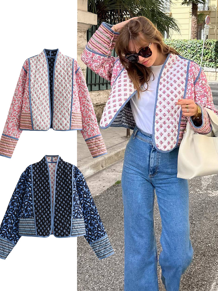 เสื้อแจ็คเก็ตบุนวมแขนยาว Sablo - Women'S Fashion Quilted Jacket บทวิจารณ์และราคา