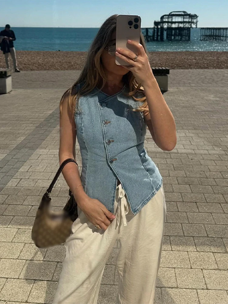 CPSYMYM Elegant Denim เสื้อกั๊ - Denim Shorts Women บทวิจารณ์และราคา
