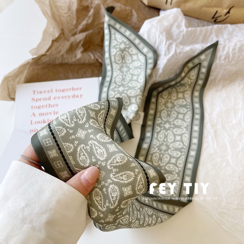 ชุดผ้าไหมซาตินผ้าพันคอผู้หญิงผ - Women Fashion Necktie บทวิจารณ์และราคา