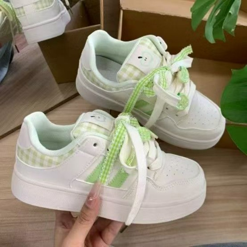 รองเท้าผ้าใบพื้นหนาน่ารักสำหรั - Sneakers Fashion Women บทวิจารณ์และราคา
