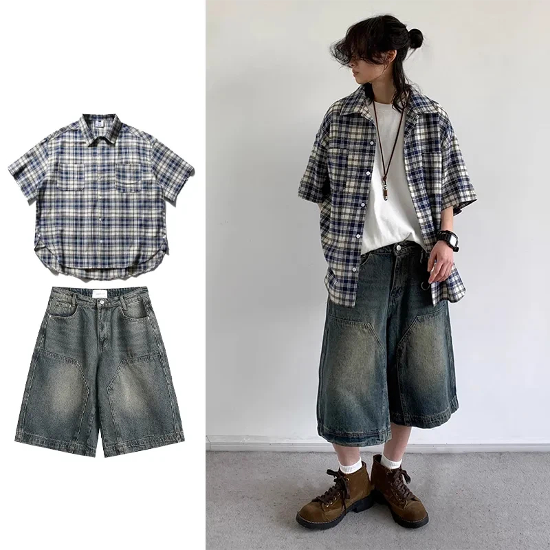 สไตล์วัยรุ่นญี่ปุ่นชายหญิงลายส - Denim Shorts Women บทวิจารณ์และราคา