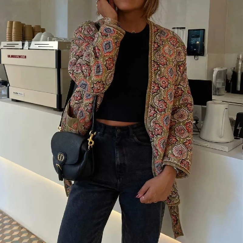 เสื้อแจ็คเก็ตผู้หญิงแฟชั่นใหม่ - Women'S Fashion Quilted Jacket บทวิจารณ์และราคา