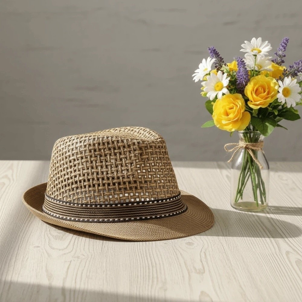 หมวกปานามาชายปีกสั้น ระบายอากา - Straw Hat Summer บทวิจารณ์และราคา