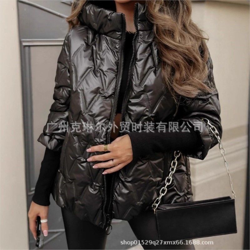 เสื้อโค้ทแฟชั่นสตรีแบบมีฮู้ด ท - Women'S Fashion Quilted Jacket บทวิจารณ์และราคา