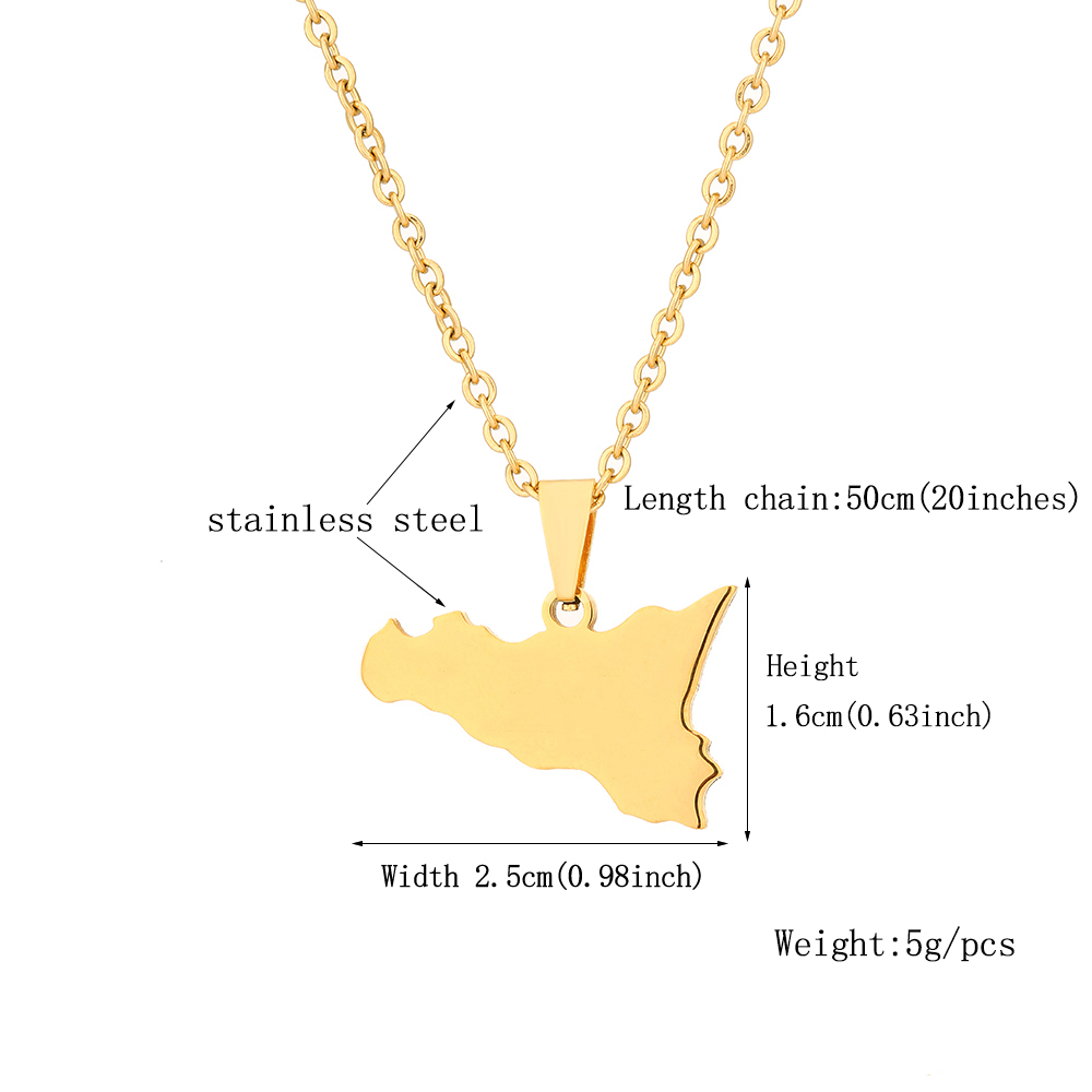 แฟชั่นอิตาลี Sicily แผนที่สร้อ - Women'S Fashion Guide บทวิจารณ์และราคา