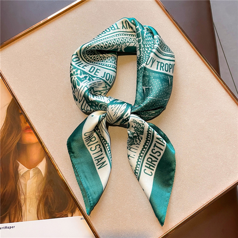 พิมพ์ผ้าไหมซาตินผ้าเช็ดหน้าผู้ - Women Fashion Necktie บทวิจารณ์และราคา