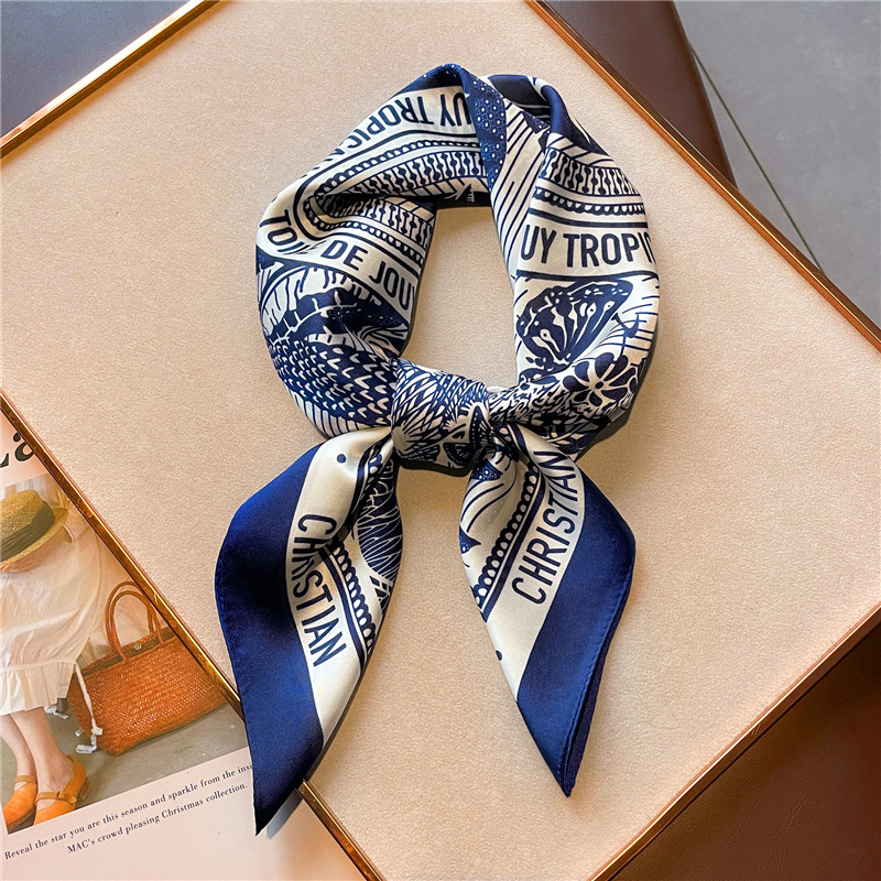 พิมพ์ผ้าไหมซาตินผ้าเช็ดหน้าผู้ - Women Fashion Necktie บทวิจารณ์และราคา