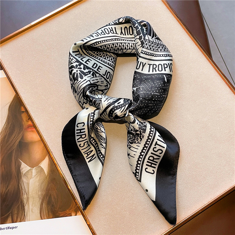 พิมพ์ผ้าไหมซาตินผ้าเช็ดหน้าผู้ - Women Fashion Necktie บทวิจารณ์และราคา