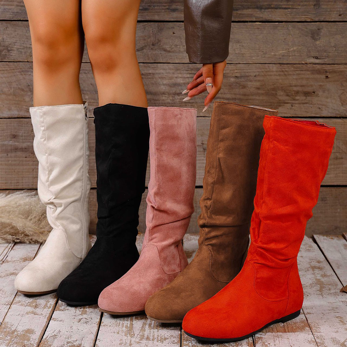 รองเท้าบูทมอเตอร์ไซค์ลำลองแบบส - Women'S Fashion Knee High Boots บทวิจารณ์และราคา
