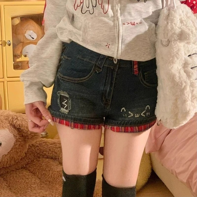 กางเกงยีนส์ขาสั้นสไตล์วินเทจอเ - Denim Shorts Women บทวิจารณ์และราคา