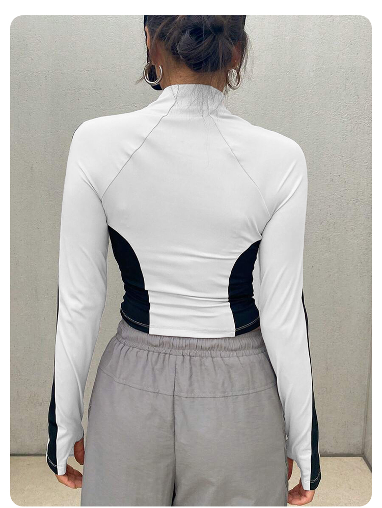 เสื้อโยคะ แจ็คเก็ตคอตั้ง แขนยา - Women'S Fashion Tops บทวิจารณ์และราคา