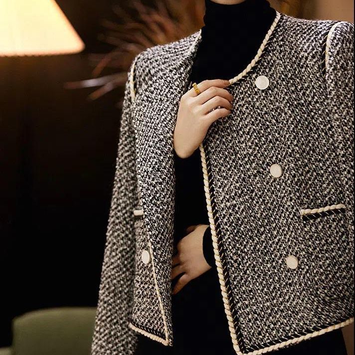 เสื้อแจ็คเก็ตทวีดผู้หญิง สีขาว - Women'S Fashion Utility Jacket บทวิจารณ์และราคา