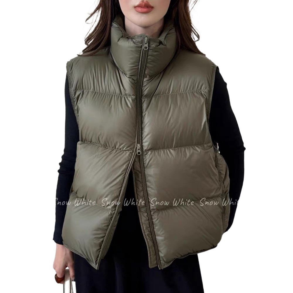 เสื้อกั๊กสั้นกันหนาวแบบไม่มีแข - Women'S Fashion Quilted Jacket บทวิจารณ์และราคา