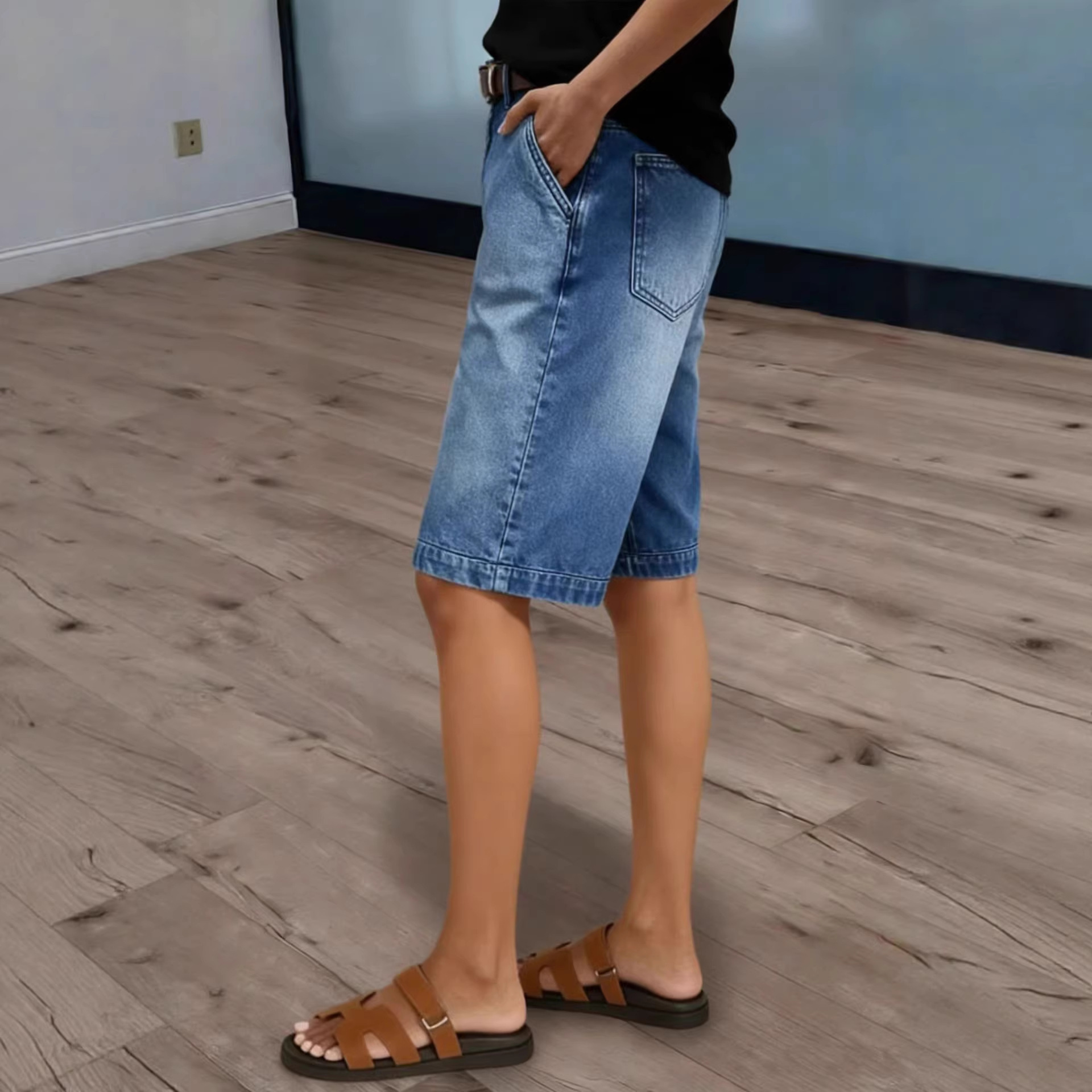 กางเกงยีนส์ขาสั้นผู้หญิง ความย - Denim Shorts Women บทวิจารณ์และราคา