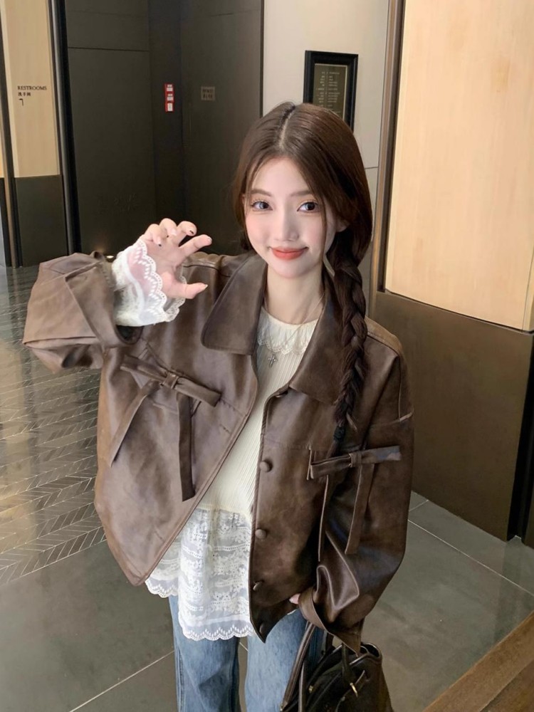 แจ็คเก็ตไบค์เกอร์ แจ็คเก็ตผู้ห - Women'S Fashion Utility Jacket บทวิจารณ์และราคา