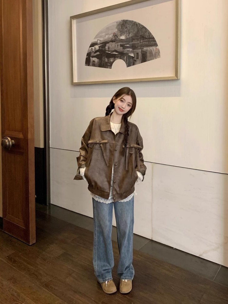 แจ็คเก็ตไบค์เกอร์ แจ็คเก็ตผู้ห - Women'S Fashion Utility Jacket บทวิจารณ์และราคา