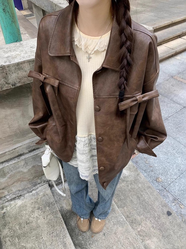 แจ็คเก็ตไบค์เกอร์ แจ็คเก็ตผู้ห - Women'S Fashion Utility Jacket บทวิจารณ์และราคา