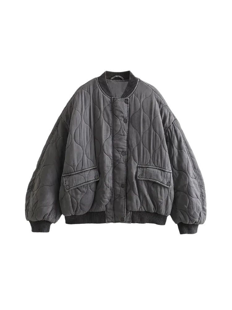 เสื้อแจ็คเก็ตบอมเบอร์ผู้หญิงทร - Women'S Fashion Quilted Jacket บทวิจารณ์และราคา