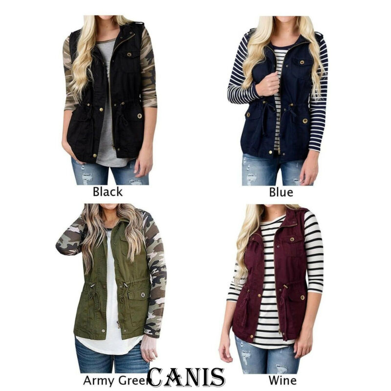 แฟชั่นผู้หญิงเสื้อกั๊กOlive Ca - Women'S Fashion Utility Jacket บทวิจารณ์และราคา