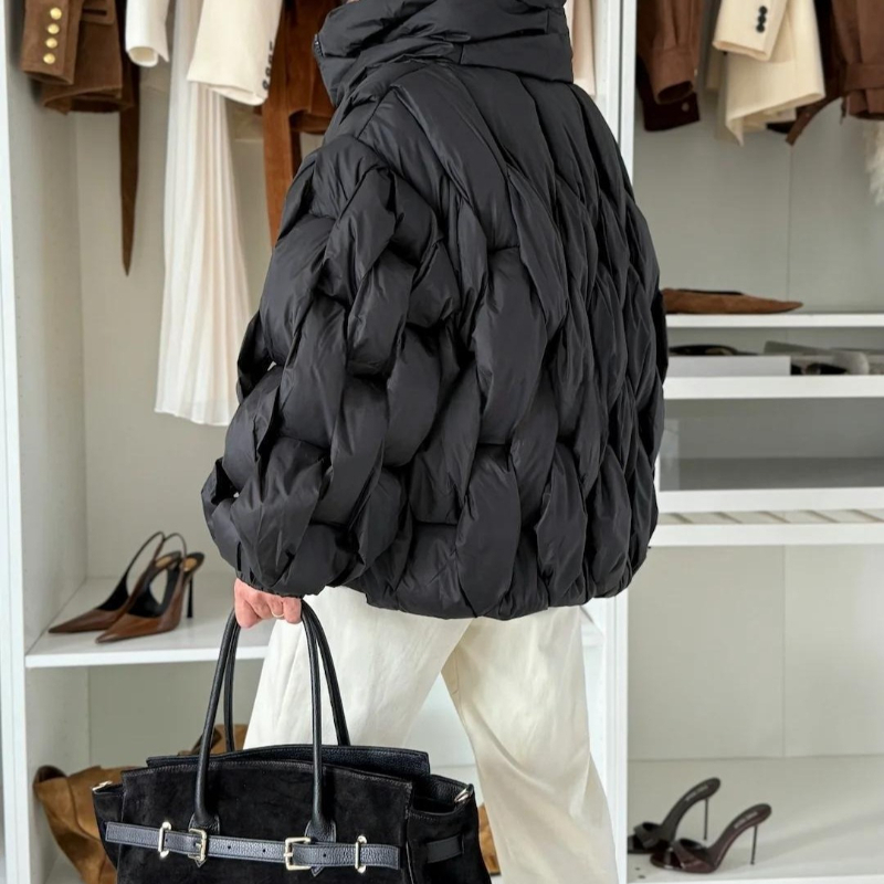 เสื้อแจ็คเก็ตผ้าฝ้ายลายตารางสำ - Women'S Fashion Quilted Jacket บทวิจารณ์และราคา