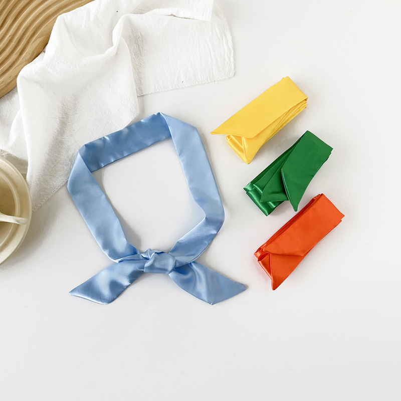 4x100 ซม.ซาตินผ้าไหมแคบผ้าพันค - Women Fashion Necktie บทวิจารณ์และราคา