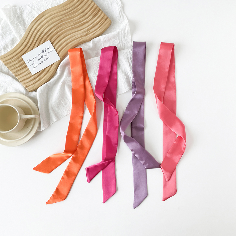 4x100 ซม.ซาตินผ้าไหมแคบผ้าพันค - Women Fashion Necktie บทวิจารณ์และราคา