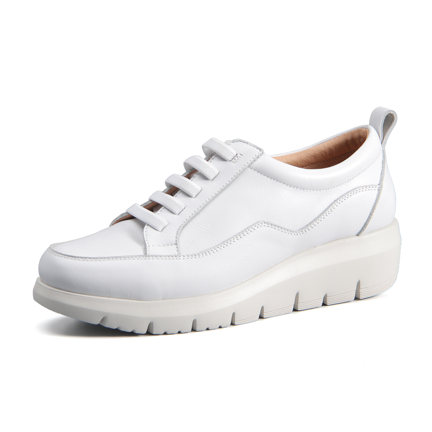 รองเท้าผ้าใบหนังแท้สำหรับผู้หญ - Sneakers Fashion Women บทวิจารณ์และราคา
