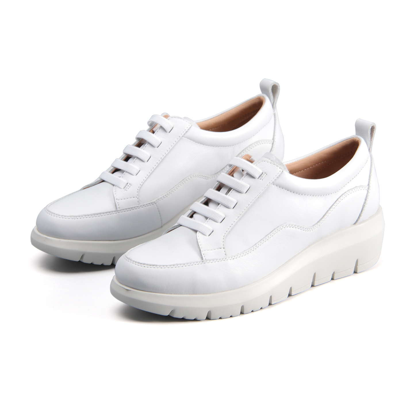 รองเท้าผ้าใบหนังแท้สำหรับผู้หญ - Sneakers Fashion Women บทวิจารณ์และราคา
