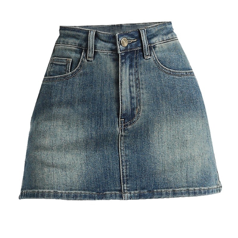 กระโปรงยีนส์วินเทจทรงสั้นสำหรั - Denim Shorts Women บทวิจารณ์และราคา