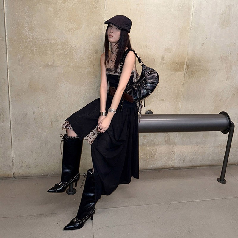 รองเท้าบูทแฟชั่นดีไซน์เก๋ไก๋ ท - Women'S Fashion Knee High Boots บทวิจารณ์และราคา