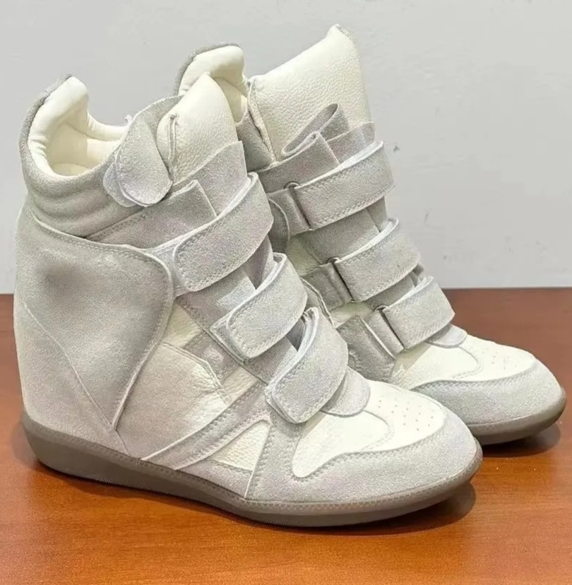 รองเท้าผ้าใบหุ้มข้อส้นลิ่มซ่อน - Sneakers Fashion Women บทวิจารณ์และราคา